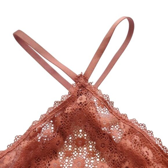 Victoria's Secret Burnt Orange Lace High Neck Bralette M New without Paper Tag - Picture 6 of 6
